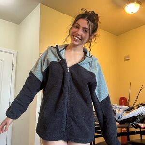 All in Motion Dark Blue and Light Blue Lightweight Shirt Jacket